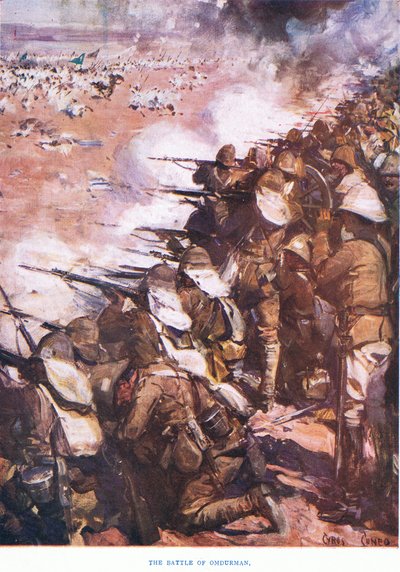 オムドゥルマンの戦い1898年、1915年 作： Cyrus Cuneo