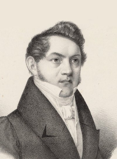 カール・ゴットリープ・ライシガーの肖像、1798～1859年頃。 1830年。 作： Czauczik