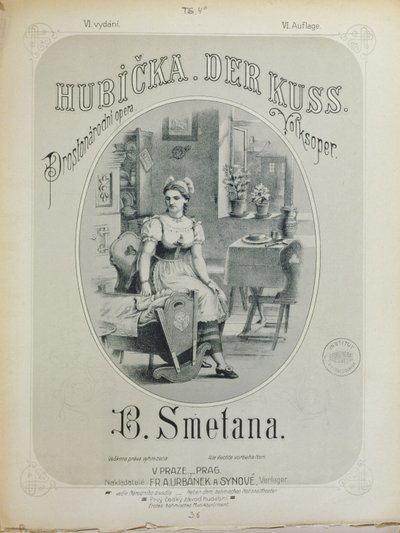 Bedrich Smetana（1824-84）によるThe Kissのスコアのカバー 作： Czech School
