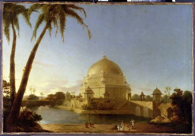 シャーシャーの墓、ササラム、ビハール、1790年頃（キャンバスに油彩） 作： D. Robert
