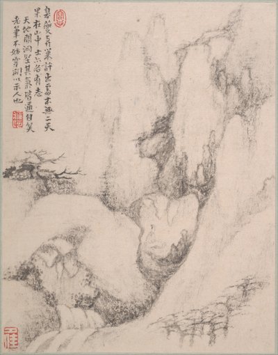 風景、17世紀後半。 作： Dai Benxiao