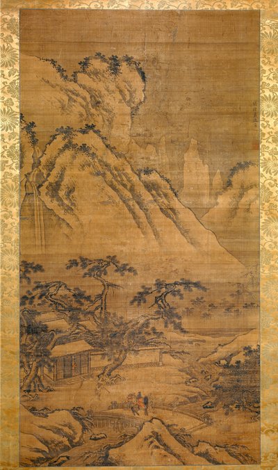 元安は雪の中で眠る（シルクにインクと色） 作： Dai Jin