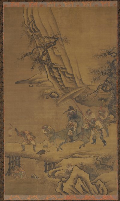 鍾馗と鬼が橋を渡る 作： Dai Jin