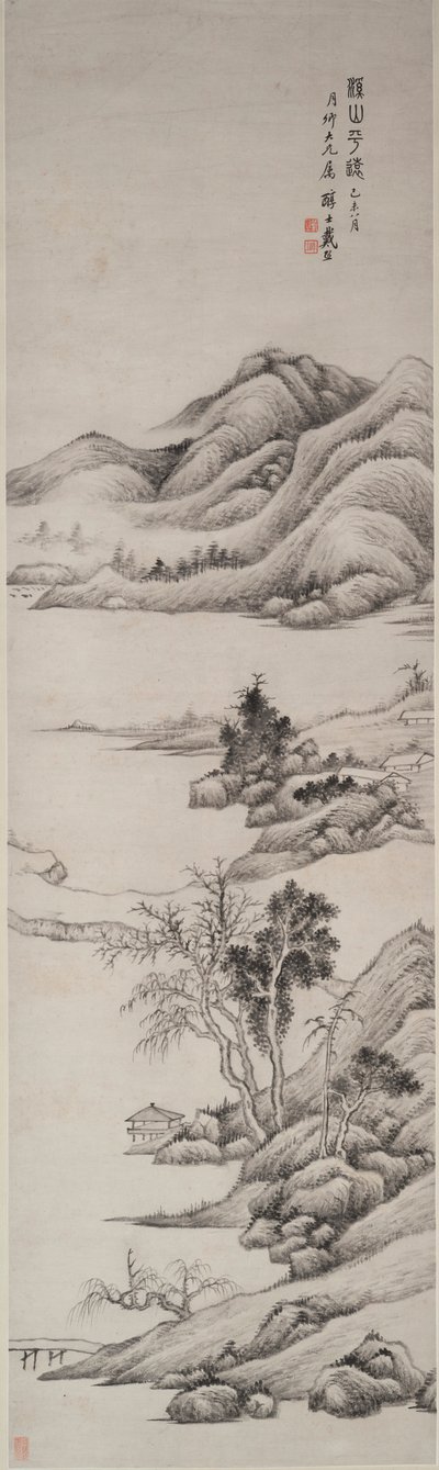 遠くの小川と山 作： Dai Xi