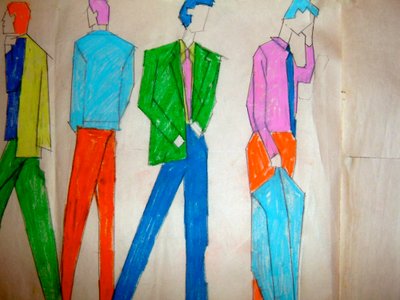 スーツを着た4人の男たち 作： デイジー・ド・ヴィルヌーヴ