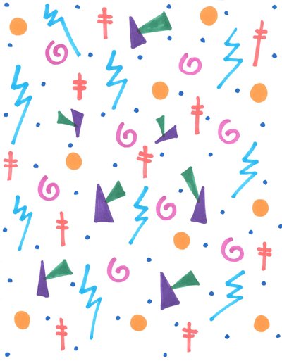 Symbols, 2017（紙にフェルトペン） 作： デイジー・ド・ヴィルヌーヴ