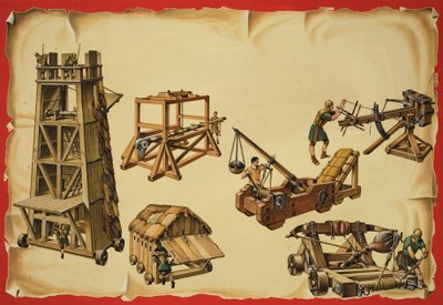 包囲機械（紙にグワッシュ） 作： Dan Escott