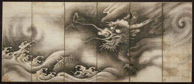 ドラゴン[ドラゴンとタイガーのペアの右側]、16世紀半ば（紙にインク）（6114495も参照） 作： Dōan Yamada
