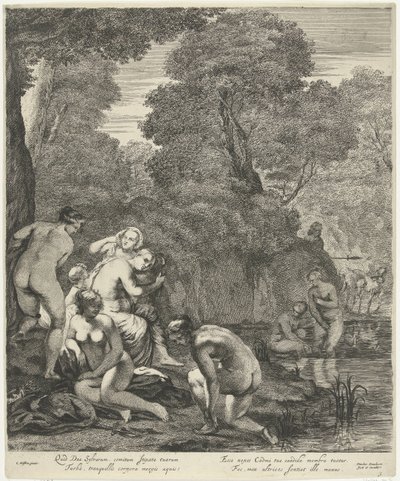 Actaeon によって発見された Diana と彼女のニンフ 作： Dancker Danckerts