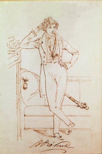 イギリスの政治家で保守党の創設者であるベンジャミン・ディズレーリの肖像 作： Daniel Maclise