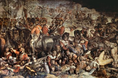 ウォータールー後のウェリントンとブラッチャーの会合 (壁画) (200144 の詳細) 作： Daniel Maclise