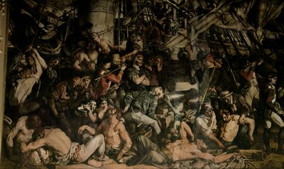 ネルソンの死、ビクトリーの下甲板の詳細 作： Daniel Maclise