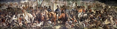ワーテルローの戦い後のウェリントンとブラッチャーの会談 作： Daniel (1806 70) Maclise