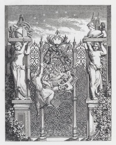 テニソンの詩「The Princess」の挿絵（エングレービング 作： Daniel (after) Maclise