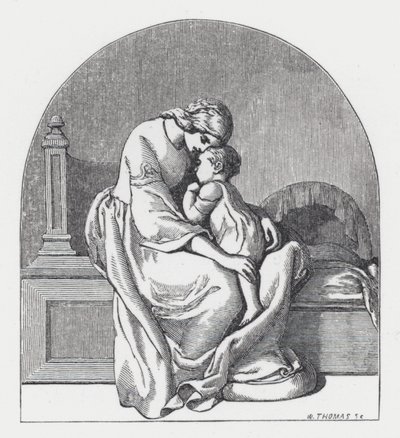 テニソンの詩「The Princess」の挿絵（エングレービング 作： Daniel (after) Maclise