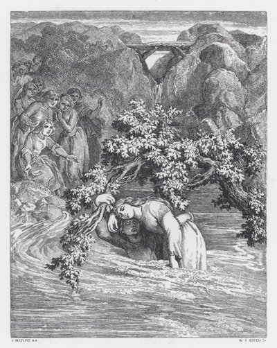 テニソンの詩「The Princess」の挿絵（エングレービング 作： Daniel (after) Maclise