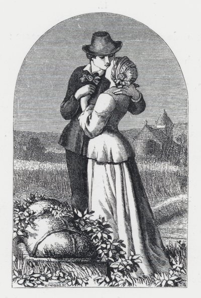 テニソンの詩「The Princess」の挿絵（エングレービング 作： Daniel (after) Maclise