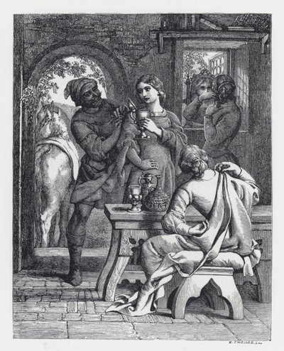 テニソンの詩「The Princess」の挿絵（エングレービング 作： Daniel (after) Maclise