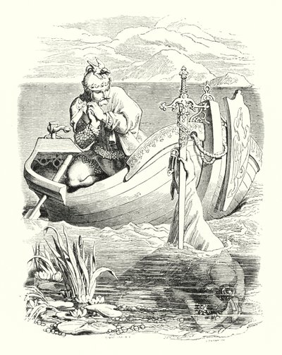 アーサー王の詩」（彫刻 作： Daniel (after) Maclise