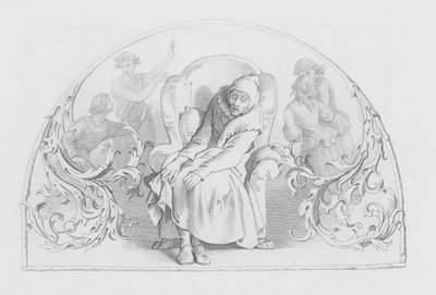 シェイクスピア「最後の場面」（エングレービング 作： Daniel (after) Maclise