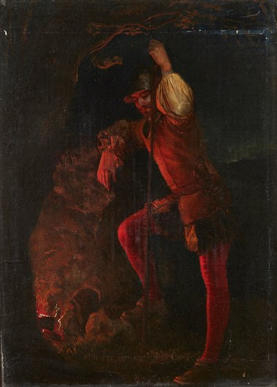 ひとときの休息 (オイルオンボード) 作： Daniel (follower of) Maclise