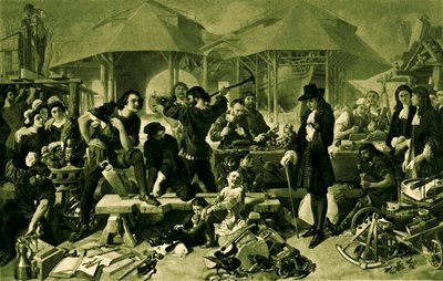 デプトフォードドックヤードのピーター大王 作： Daniel 1806 70 Maclise