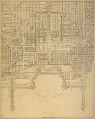 1909 年のシカゴの計画のプレート 110: シカゴ。 通りの完全なシステムの計画... 作： Daniel Burnham
