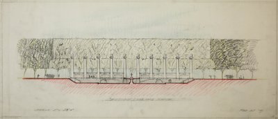 ポトマック ラウンド ポイント、ワシントン D.C.、セクション スケッチ、1909 年。 作： Daniel Burnham