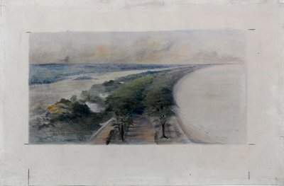 サウス ショア パーク、シカゴ、イリノイ州、デザイン スケッチ、c. 1896年。 作： Daniel Burnham