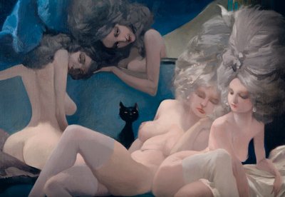 若い花嫁と彼女の友人、詳細、チャールズペロー（1628-1703）によるBluebeardから 作： Daniel Cacouault