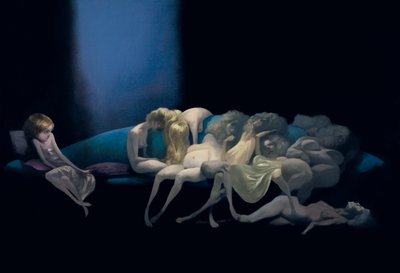 若い花嫁と死んだ妻、チャールズ・ペロー（1628-1703）による青ひげ 作： Daniel Cacouault