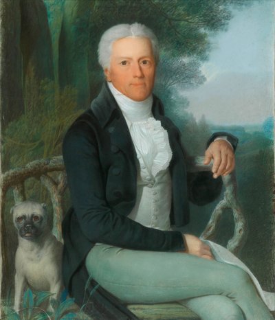 カウント・カール・アウグスト・フォン・ハーデンベルク（1750-1822）の肖像（カントリー・エステートの公園にて）、1810年頃 作： Daniel Caffe
