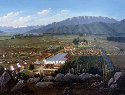 エランズリズパンケウエのブドウ園、チリ、1896年 作： Daniel Escobar