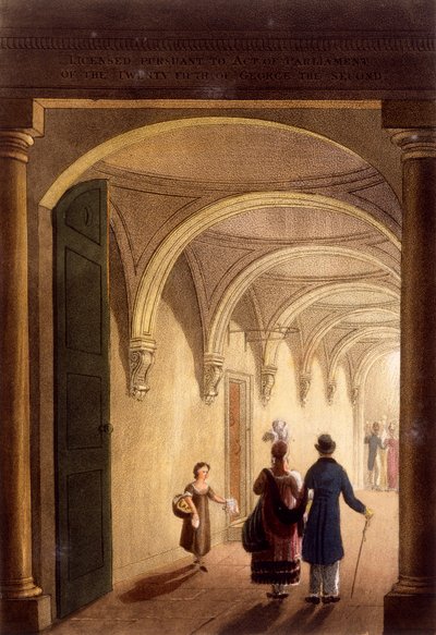 イングリッシュオペラハウスのボックスエントランス、1826年頃 作： Daniel Havell