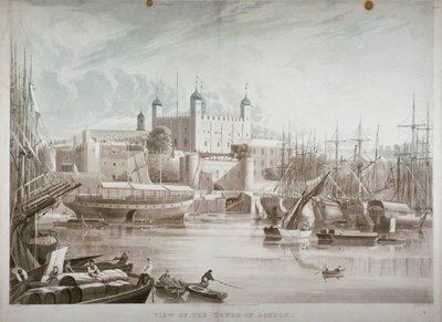 ロンドン塔、1819 年。 作： Daniel Havell