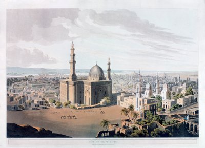 グランドカイロ、エジプト、1809のビュー。 作： Daniel Havell