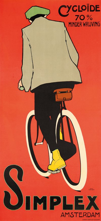 シンプレックスアムステルダムの自転車を宣伝するポスター 作： Daniel Hoeksema