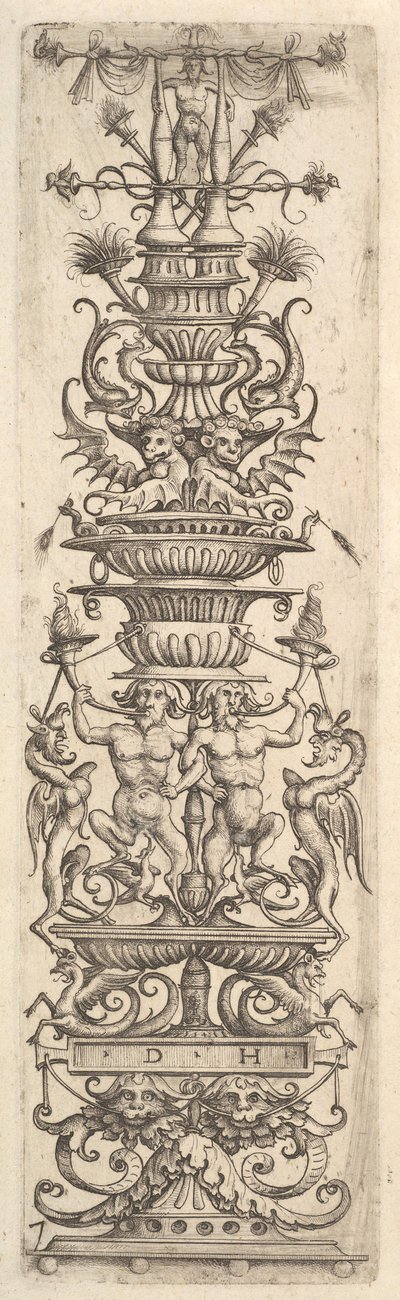 Candelabraグロテスク、ca。 1485-1536。 作： Daniel Hopfer