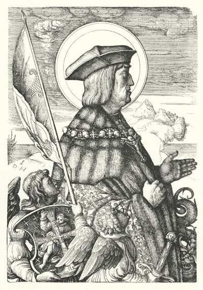 聖ジョージのマクシミリアン1世、神聖ローマ皇帝 作： Daniel Hopfer