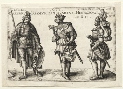1516年以降の3人の価値あるクリスチャン。 作： Daniel Hopfer