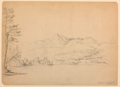 ニューハンプシャー州カラズ池から見たチョコルア山 作： Daniel Huntington