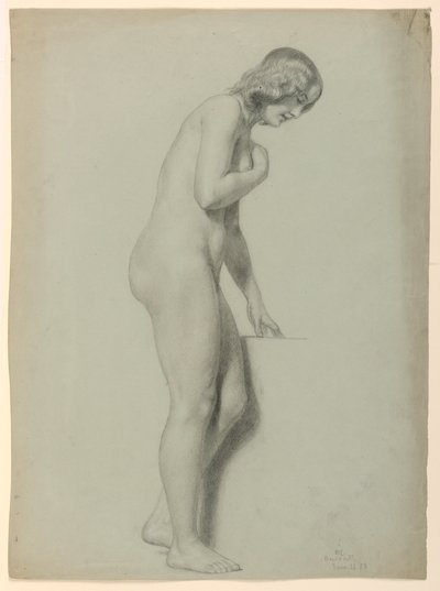 素描、女性ヌード、1858年 作： Daniel Huntington