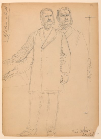 図面、チェスター・A・アース大統領、1850年 作： Daniel Huntington