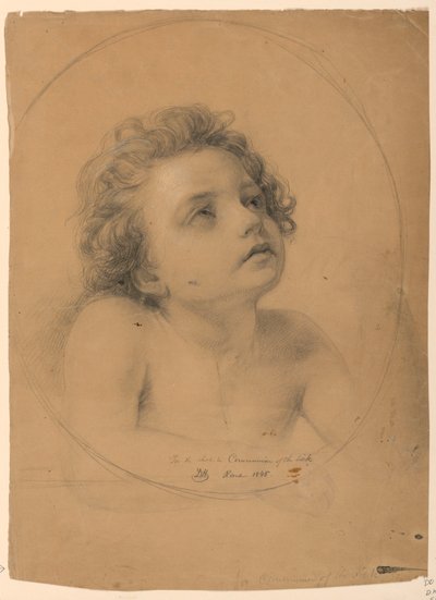 ドローイング、「病者の聖体拝領」のための習作、1845年 作： Daniel Huntington