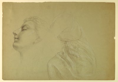 素描、「正義と平和」のための習作、1886年 作： Daniel Huntington