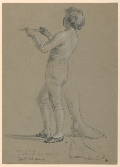 ドローイング、「マーサ・ワシントン・レセプション」のための習作、1860年 作： Daniel Huntington