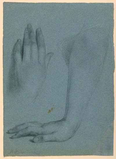 ドローイング、「マーシーの夢」のための習作、1857年 作： Daniel Huntington