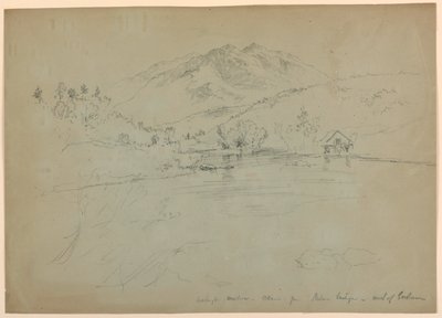 ニューハンプシャー州ゴーハムの北、ブリッジから見たワシントン山、マディソン山、アダムズ山 作： Daniel Huntington