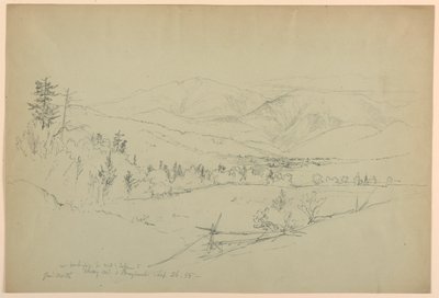 ニューハンプシャー州ジェファーソンの道路から見たワシントン山 作： Daniel Huntington
