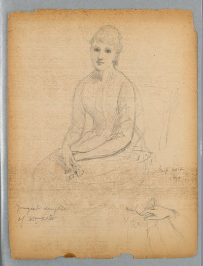 ウィリアム・アスターの末娘の肖像画のスケッチ 作： Daniel Huntington